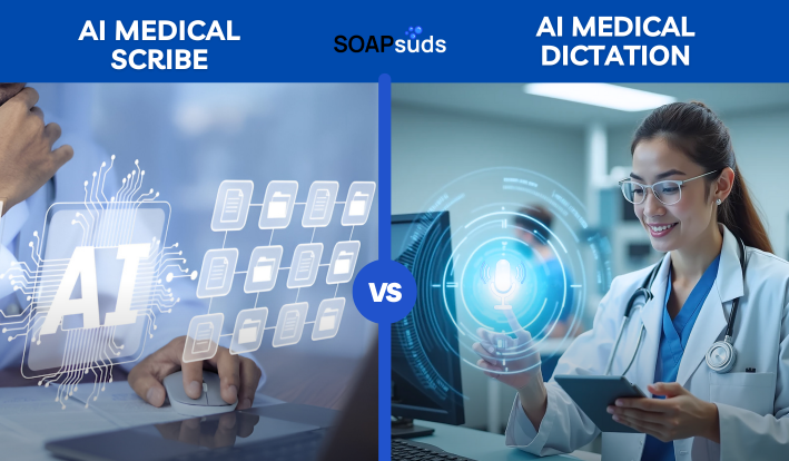 SOAPsuds AI Medical Scribe vs Medical Dictation Tool: A Short Review
